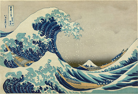 Vague de Kanawaga, Hokusaï