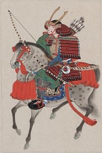 Samouraï à cheval.